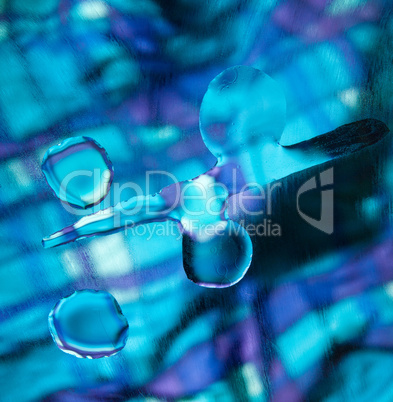 Abstract drops on glass