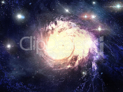 Abstract fantastic space storm