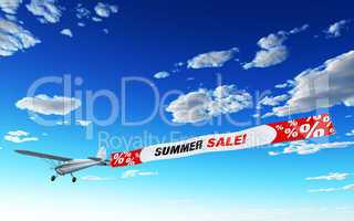 Flugzeug Werbung - Summer Sale!