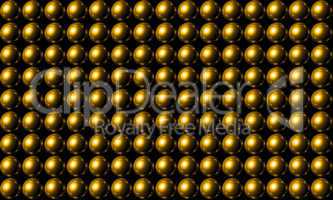 Gold Ball Grid Matrix Background