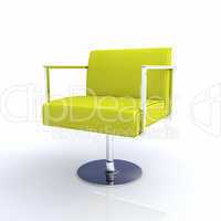 Moderner Designer Stuhl - Gelb Chrom 2