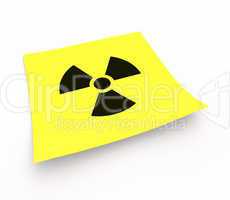 Notizzettel - Radioaktiv Symbol