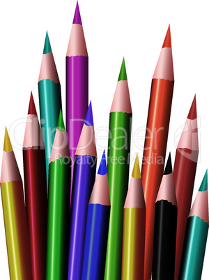 vector colored pencils