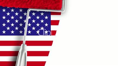 Painting Flag - USA