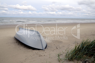 Boat on a beach sand