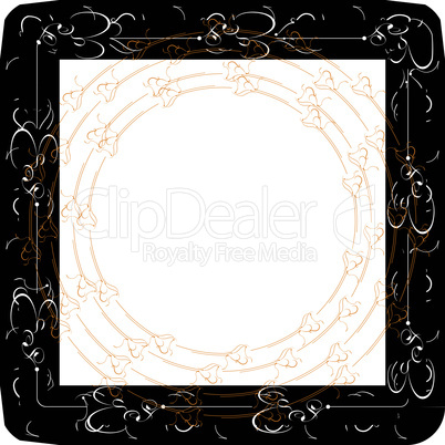 vintage frames with gold abstract ornament