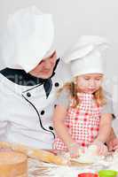 chef with girl
