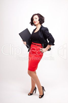 young business woman with dark hair successful