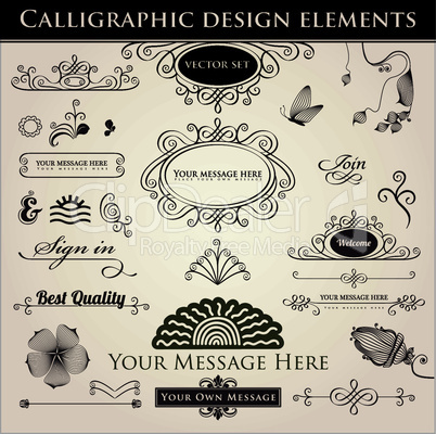 Calligraphic Design Elements