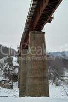 Railway bridge in mountains