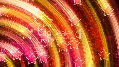 disco stars abstract loopable background yellow pink