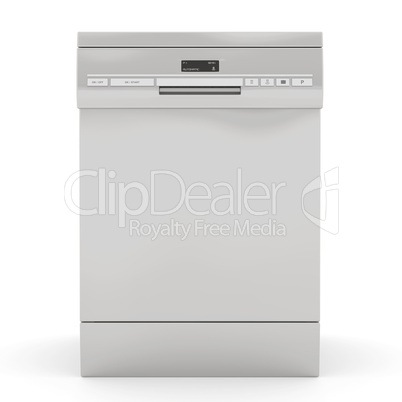 Silver dishwasher