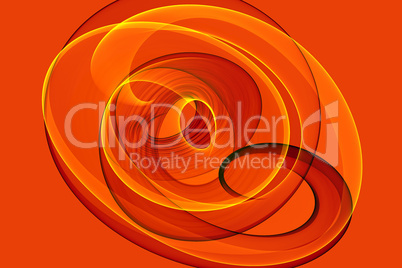 Abstract orange  swirl and strips