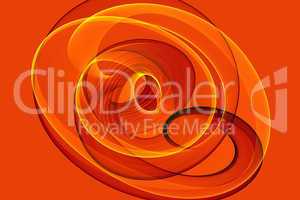 Abstract orange  swirl and strips