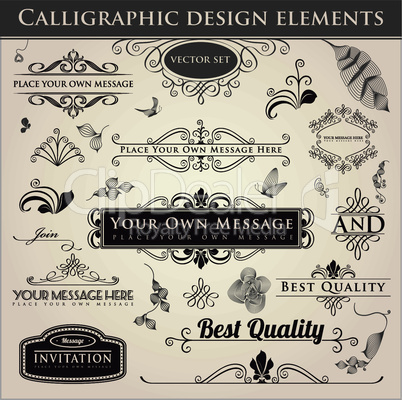 Calligraphic Design Elements