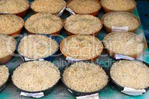 Reissorten auf einem Markt, Different types of rice on a market