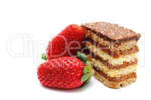 confection and strawberries