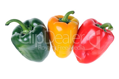 Green, red, yellow pepper