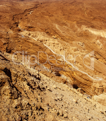 Judean desert near the shore of the Dead Sea.