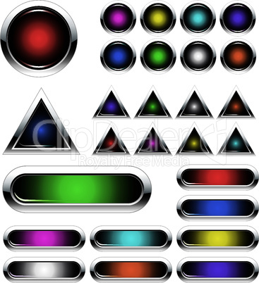 vector colorful buttons