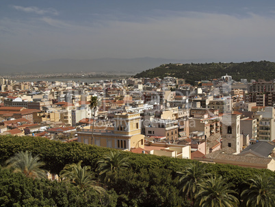 Cagliari, Blick von der Altstadt Castello auf die Hauptstadt Sardiniens