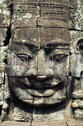Closeup of Khmer Buddha Head