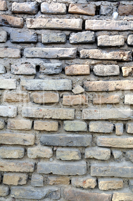 Old brick fortress wall