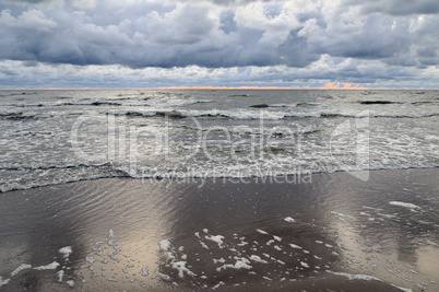 Storm on a Baltic sea.