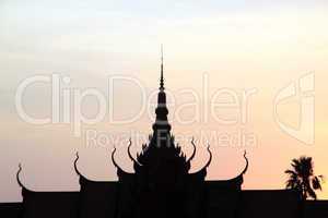 Silhouete of pagoda