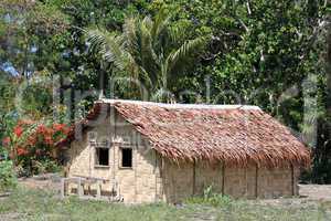 Hut and trees