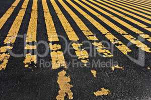 yellow stripes crosswalk