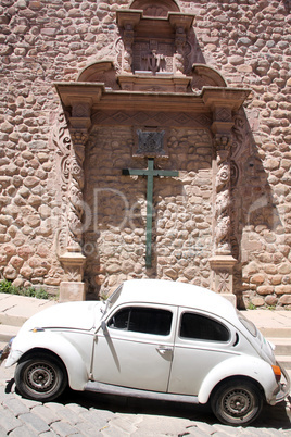 Church and car