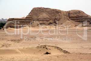 Sand desert and ruins
