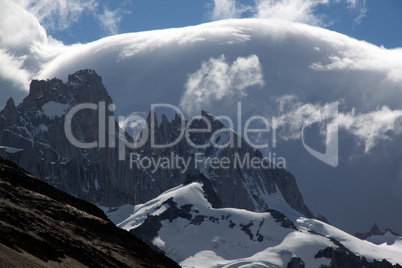 Clouds and mountain