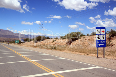 Road and signs