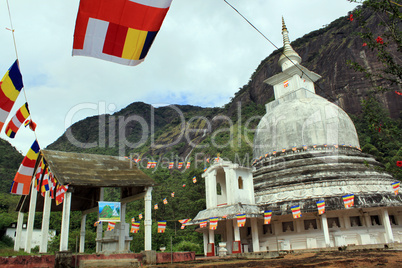 Flags and stupa