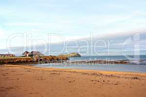 The beach in North Berwick in Scotland