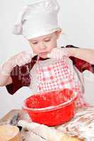 boy with flour