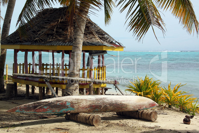 Hut and boat