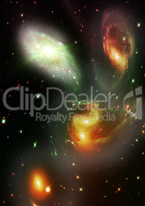 galaxy in a free space galaxy in a free space