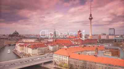 Berlin Dynamic Cloud Skyline City HD 1080p FULLHD Timelapse, Landmark and Capital from Germany