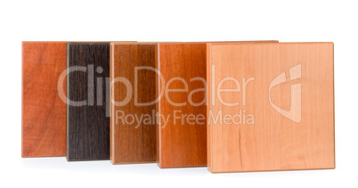 Samples of  stained wood