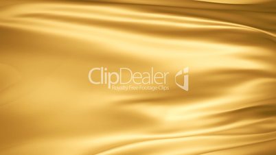 Looping background of waving gold silk