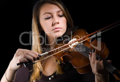 Woman and violin