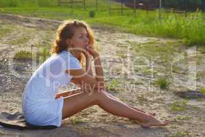 Woman on beach