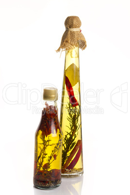 bottles with oil