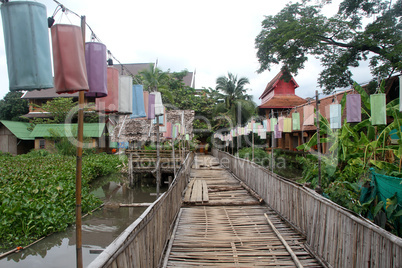 Old bamboo bridge