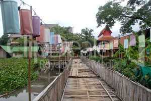 Old bamboo bridge
