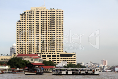 Buildings on the Chao Phraya river