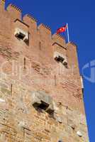 Red tower and redflag